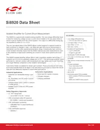 SI8920BD-IS Datenblatt Cover