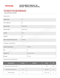 TC58CYG1S3HRAIG Datasheet Cover