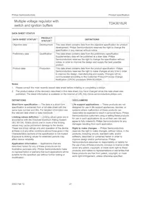 TDA3618JR/N1C Datasheet Page 21