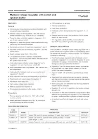 TDA3681J/N2C Datasheet Page 2