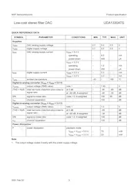 UDA1330ATS/N2 Datasheet Pagina 3