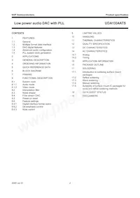 UDA1334ATS/N2 Datasheet Pagina 2