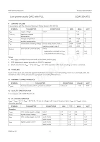 UDA1334ATS/N2數據表 頁面 11
