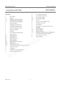 UDA1334BTS/N2 Datasheet Pagina 2