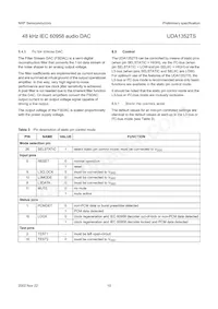 UDA1352TS/N3 Datasheet Page 10