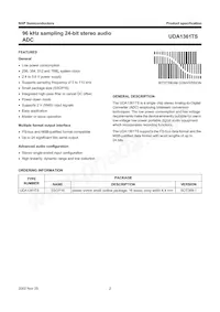 UDA1361TS/N1 Datasheet Page 2