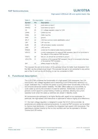 UJA1078ATW/5V0/WD數據表 頁面 6