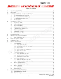 W29N01HVBINF Datasheet Page 2