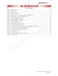 W29N01HVBINF Datasheet Pagina 4