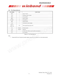 W29N04GWBIBA Datasheet Page 11