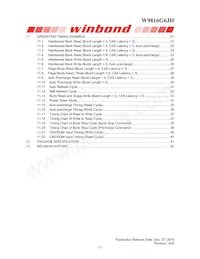 W9816G6JH-6I Datasheet Page 2