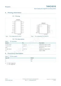 74HC4016D/AUJ Datasheet Page 3