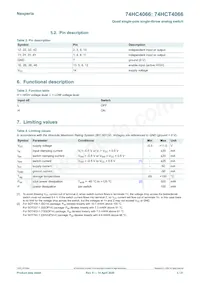 74HC4066PW/AUJ Datasheet Page 3