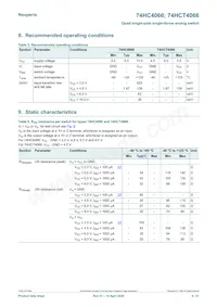 74HC4066PW/AUJ Datasheet Page 4