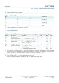 74LV4052PW/AUJ Datasheet Page 5