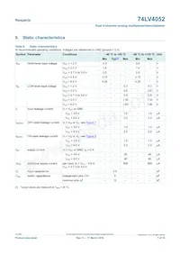 74LV4052PW/AUJ Datasheet Page 7