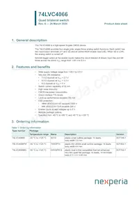 74LVC4066D Datenblatt Cover