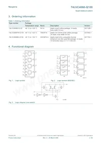 74LVC4066PW-Q100J Datasheet Page 2