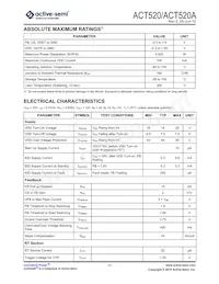 ACT520SH-T Datasheet Page 3