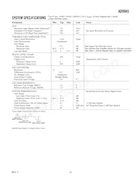 AD9945KCPZ Datasheet Page 3