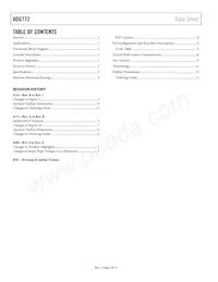 ADG772BCPZ-REEL Datasheet Page 2