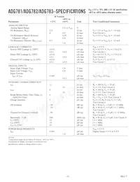 ADG783BCPZ-REEL Datasheet Page 2