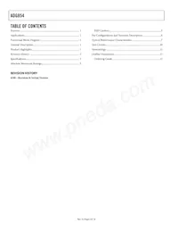 ADG854BCPZ-REEL Datasheet Page 2