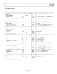 ADG854BCPZ-REEL Datasheet Page 3