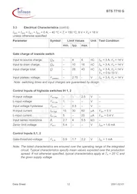 BTS7710GNUMA1 Datasheet Page 12