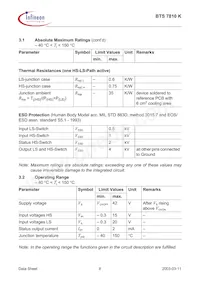 BTS7810KNTMA1 Datasheet Page 8
