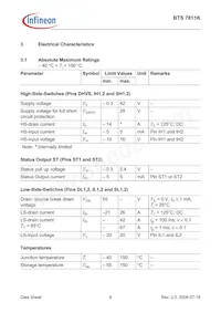 BTS7811KDTMA1 Datasheet Page 8