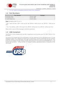 FT4232HQ-TRAY數據表 頁面 3
