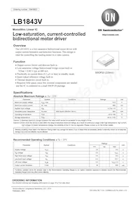 LB1843V-MPB-E Datasheet Cover