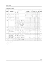 M74HC4052TTR Datasheet Page 4