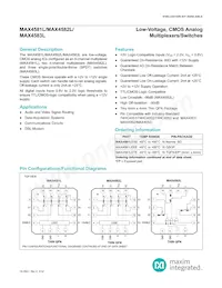 MAX4583LESE+T Datasheet Cover