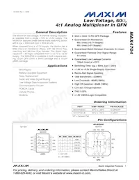 MAX4704ETC+T Datasheet Cover