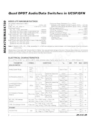 MAX4758EBX+T Datasheet Page 2