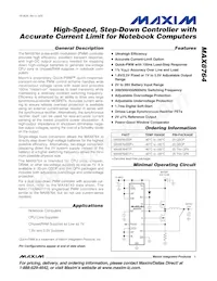 MAX8764ETP+T Datasheet Cover