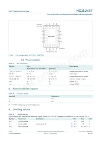 NX3L2467GU Datasheet Page 4