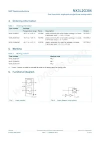 NX3L2G384GD Datasheet Page 2
