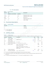 NX3L2G384GD Datasheet Page 4