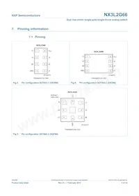 NX3L2G66GM Datasheet Page 3