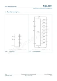 NX3L4051HR Datasheet Page 3