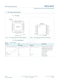 NX3L4051HR Datasheet Page 4