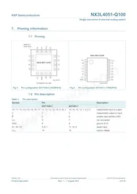 NX3L4051PW-Q100J Datasheet Page 4