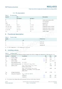 NX3L4053HR Datasheet Page 4