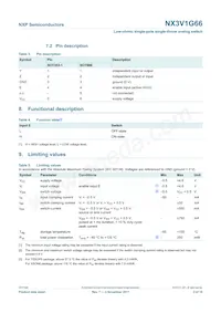 NX3V1G66GM Datasheet Page 3