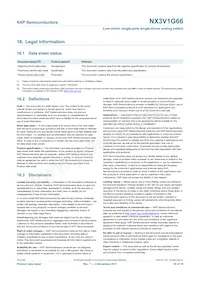 NX3V1G66GM Datasheet Page 16