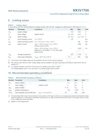 NX3V1T66GW Datasheet Page 4