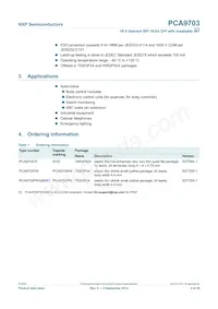 PCA9703PW Datasheet Page 2